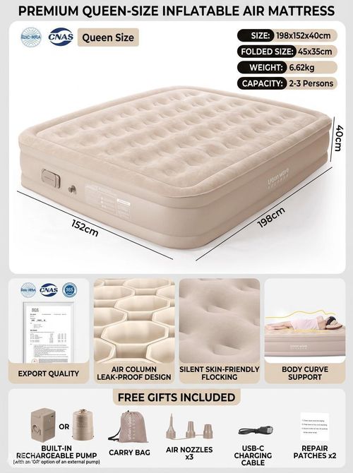 Automatic inflatable mattress