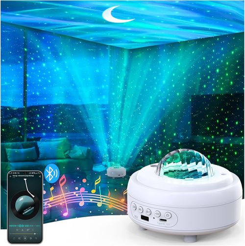 Projector with Bluetooth Speaker, Night Light Star Projector for Bedroom,