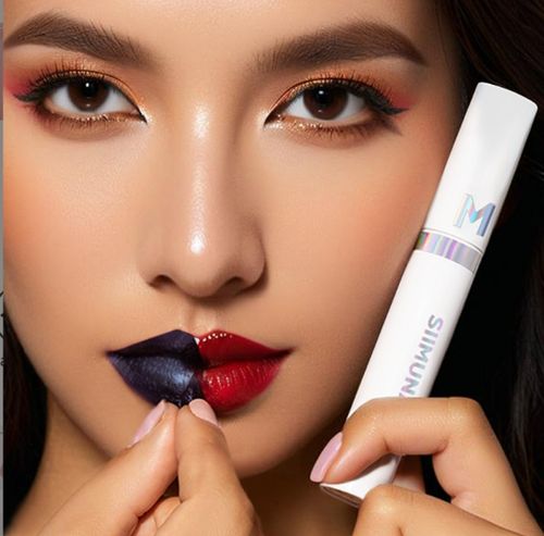Esmalte labial escovado de alta qualidade, cor brilhante, não mancha facilmente as xícaras