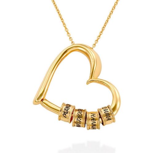 Colar com pingente de coração personalizado