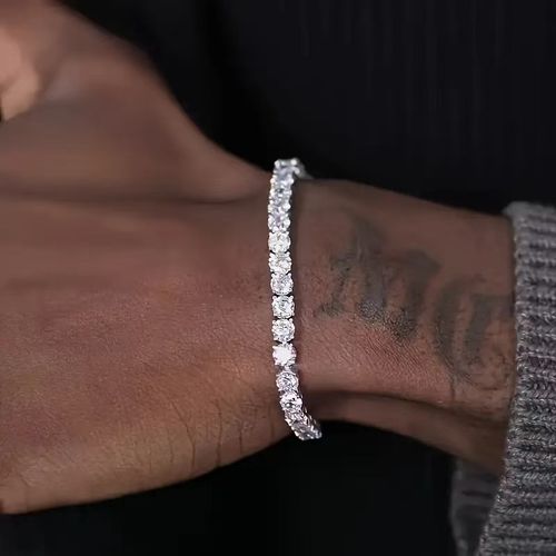 Tennis bracelets coated with S925 full diamond super glitter zircon stones