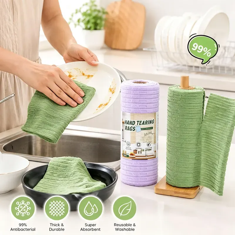 Kitchen weekly rag thickened to remove oil stains, absorbent scouring pad, bathroom bathroom cleaning towel