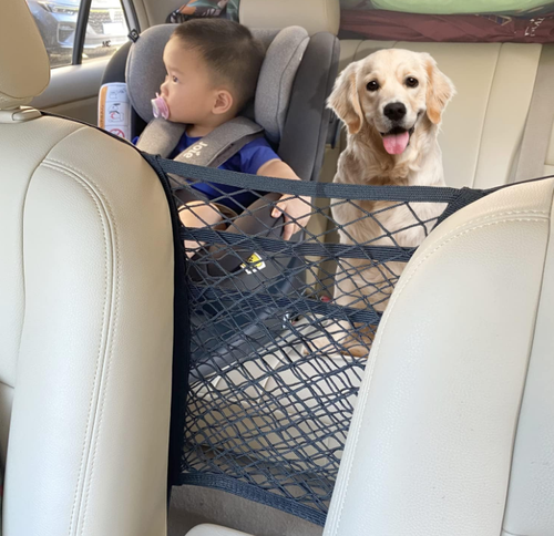 3-Layer Car Mesh Organizer, Seat Back Net Bag, Barrier of Backseat Pet Kids, Cargo Tissue Purse Holder, Driver Storage Netting Pouch, Car Accessories