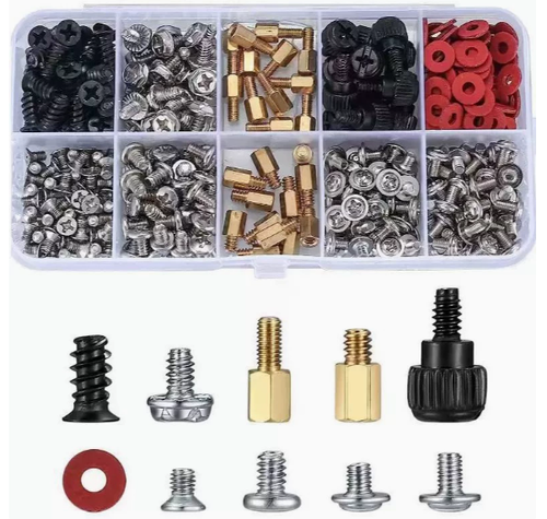 228pcs Boxed Desktop PC Case Screw Set - Complete Set for DIY PC Assembly, Includes Motherboard, Hard Drive, Power Supply, and Optical Drive Screws.