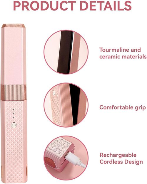 Hair Straightener Flat Iron, Cordless Quickly Heating Rollers Hair Curlers Hair Curling Iron Hot Tools Flat Iron for Girls Women(Pink)