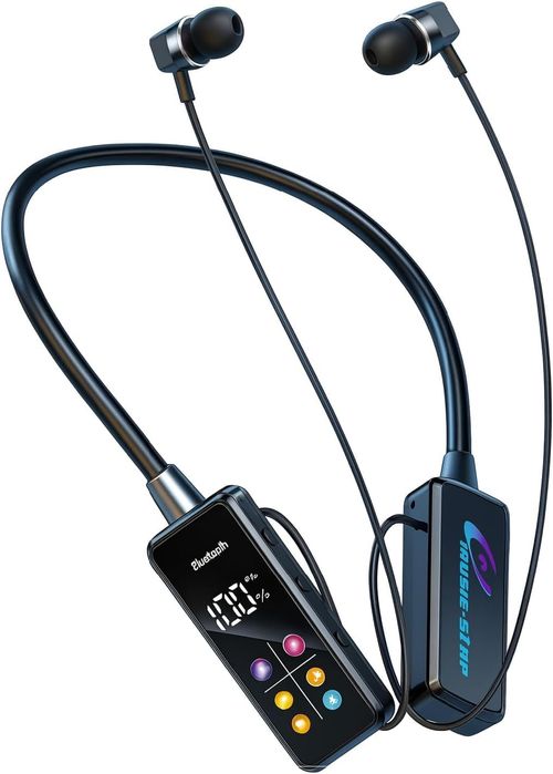 Wireless Neckband Headphones Ergonomic Design – High Quality Stereo Sound, 30 Hours Battery, TF Card Support & Flexible Folding Feature