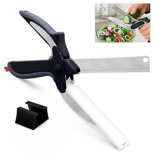Clever Cutter 2-in-1 Knife & Cutting Board- The Original Quickly Chops Your Favorite Fruits, Vegetables, Meats, Cheeses & More in Second, Replace your Kitchen Knives and Cutting Boards