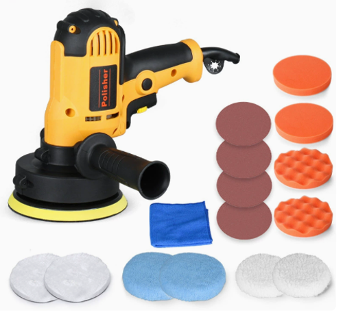 14-Piece Handheld Electric Car Polisher Kit – Suitable for Polishing, Waxing, and Glaze Sealing