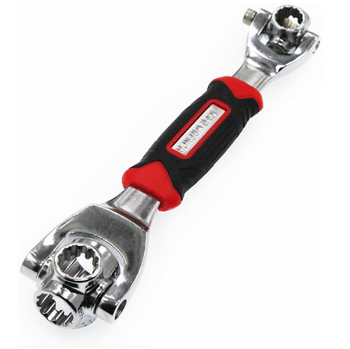 Universal Wrench 52 in 1 Socket Wrench Multifunction Wrench Tool with 360 Degree Rotating Head, Spanner Tool for Home Bicycle Car Repair