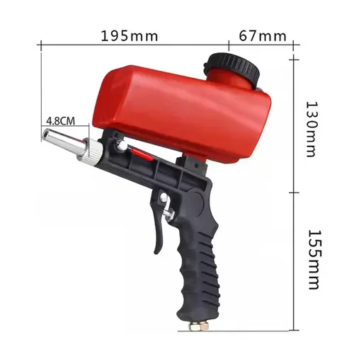 Portable Handheld Air Sandblaster Gun, Mini Pneumatic Sand Blasting Tool for Rust Removal, Paint Stripping, Industrial & Home Use