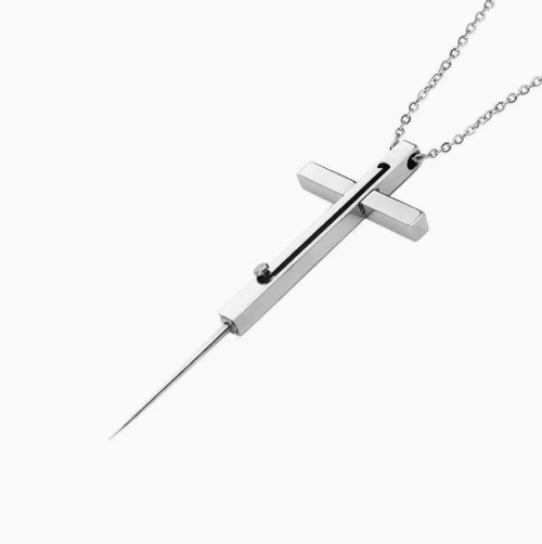 Self-defense necklace, jewelry, personal anti-wolf weapon, legal portable item