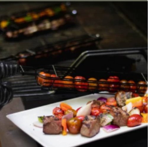 Multifunctional Charcoal Grill & Roaster Set — Complete Cast Iron BBQ Kit with Chicken Roasting Rack, Roaster, and Pan — Home Grilling Accessories & Cookware Set