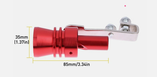 Aluminum Turbo Sound Exhaust Muffler Pipe Whistle Blow off Valve Simulator XL