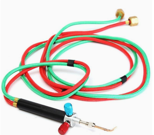 Mini oxy-acetylene torch, oxy-fuel welding torch, flame torch for welding platinum, stainless steel and other metals.
