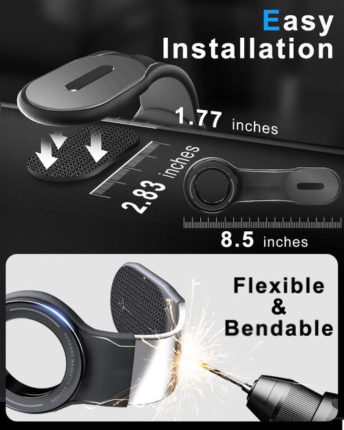 Universal Magnetic Mobile Phone Holder for Car, Compatible with iPhone 14 13 12 Pro Max, Flexible Memory Aluminium Alloy for Dashboard and Windscreen