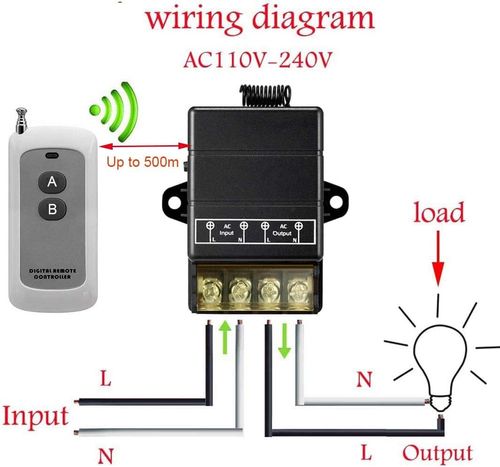Wireless Remote Switch,AC110V,120V,240V,Relay RF Remote Control Light Switches for Pump Security Systems with 500 metres Long Range