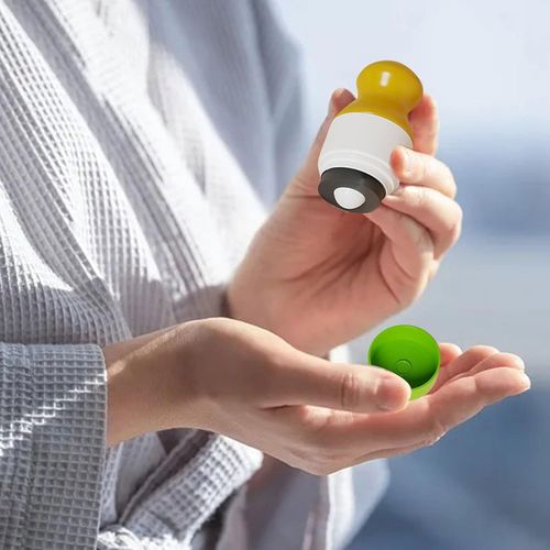 Portable Applicator for Sunscreen and Lotion - Refillable Sponge Roller Applicator - Multi-Purpose Travel Dispenser for Kids, Adults, and Families - 100ml Capacity for Travel-Sized Bottles (Blue)