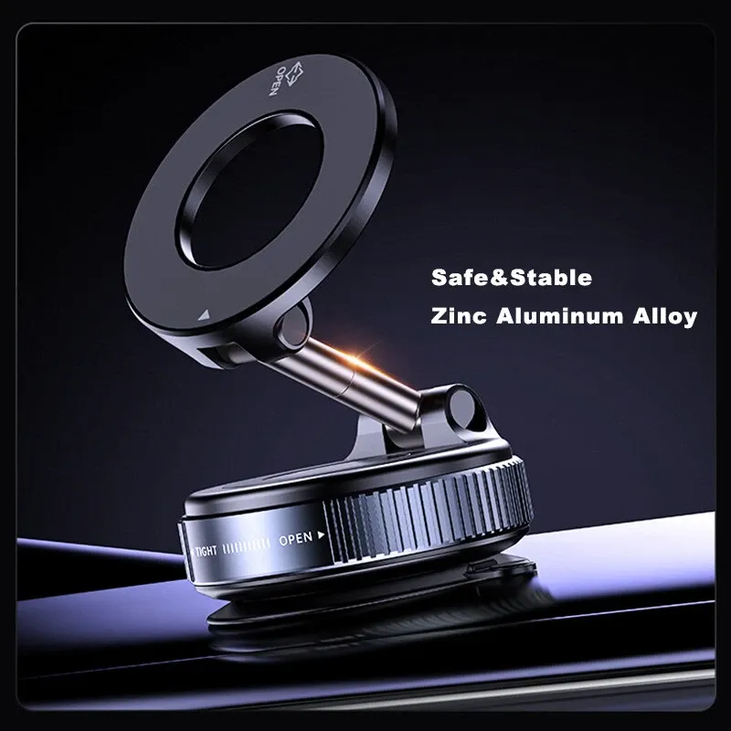 Upgraded 360° Nano Gel Vacuum Magnetic Phone Holder, Car Phone Holder for Magsafe, Suction Cup Phone Mount for Car