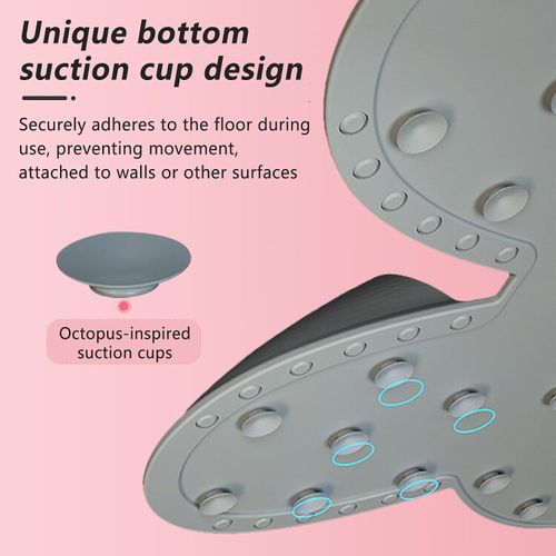 Silicone Rabbit Foot-Scrubbing & Exfoliating Shower Mat – Non-Slip Bathroom Mat for Back Scrubbing, Massage, and Body Exfoliation