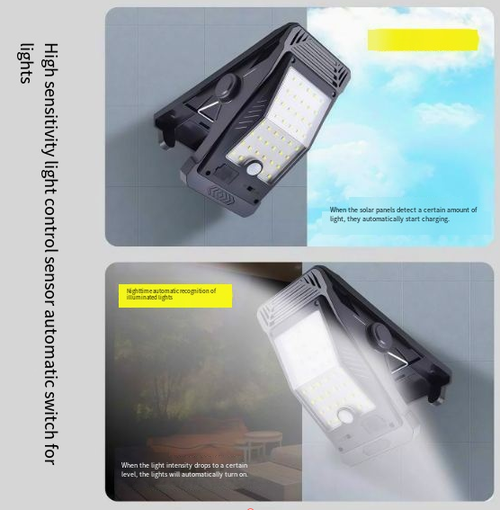 Drill-Free Installation! Solar-Powered Motion-Sensing Clip-On Light — Waterproof Outdoor Wall Lamp for Courtyards, Balconies, Stairs, and Home Use