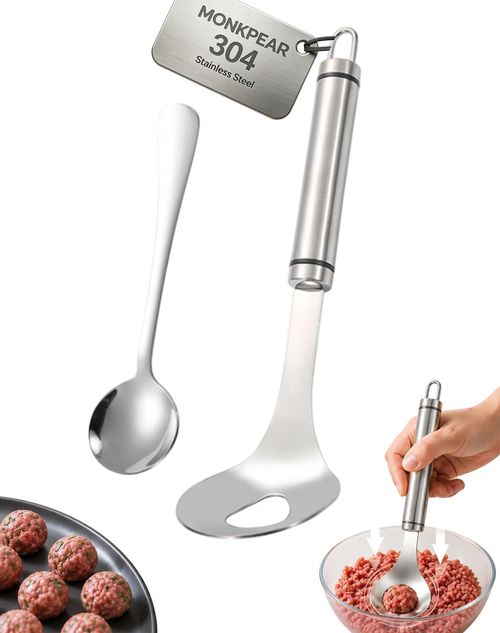 304 Stainless Steel Meatball Scoop – Manual Squeeze-Action Tool for Making Meatballs and Fish Balls