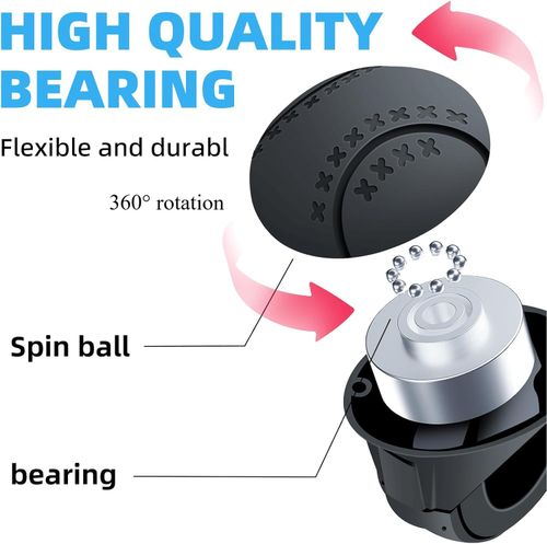 SEADEAR Car Steering Wheel Spinner, 360 Degree Silicone Power Handle Steering Wheel Knob Car Steering Wheel Spinner Knob Car Steering Wheel Booster Ball Car Steering Wheel Assistive Ball