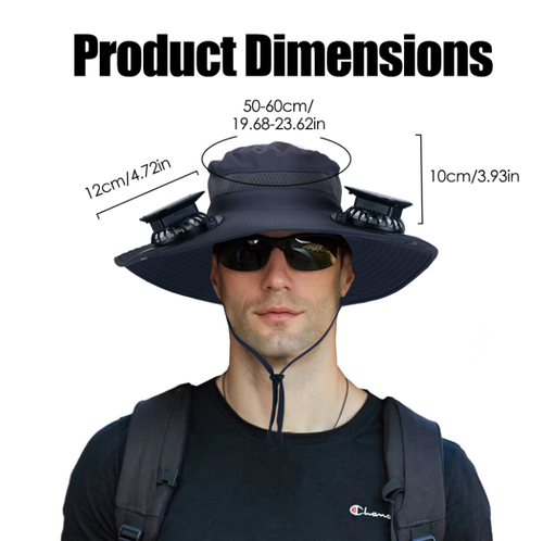 Outdoor Wide Brim Sun Hat with 2 Solar Fan 3 Wind Speeds Sun Bucket Hat for Men Women UPF 50+ Breathable Waterproof Nylon Mesh Solar Fan Hat Green Graffiti