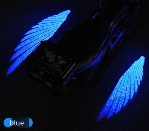 Universal Motorcycle Angel WingsGround Projection Light — Modified Chassis Welcome & Ambient Lighting — New Model Full-Vehicle Underglow Welcome Projector