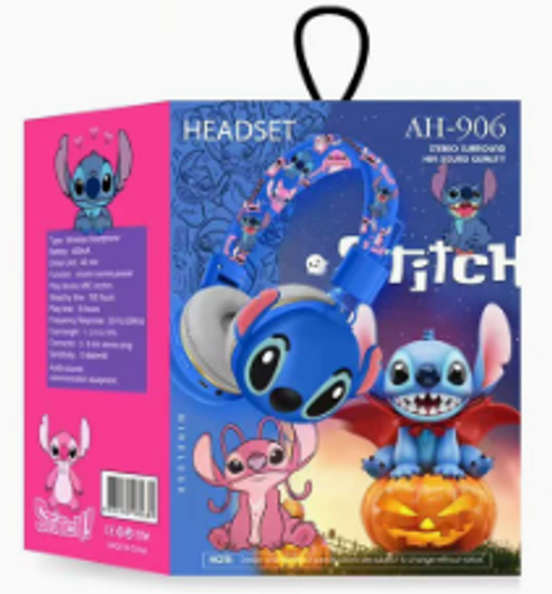 AH-906 Series Over-Ear Bluetooth Headphones for Kids - Cute Cartoon Design and Foldable