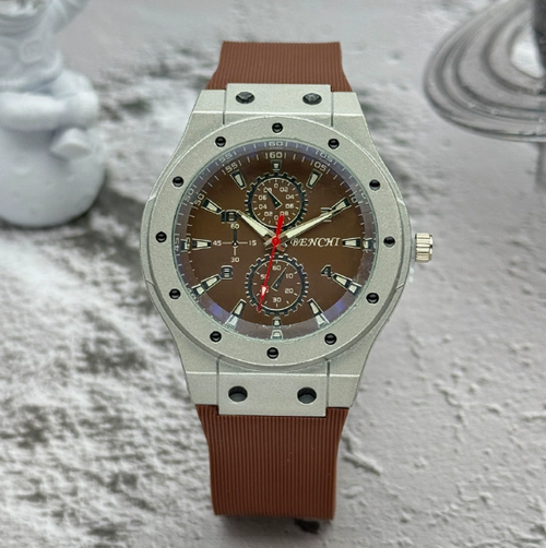 New Men's Blue-Light Watch: Casual Sports Quartz Watch with Silicone Strap Stylish & Trendy Men's Watch: Sports Quartz Watch with Blue-Light Mirror and Silicone Band — Eye-Protecting Men's Quartz Watch, a Versatile Casual-Sports Model with Silicone Strap
