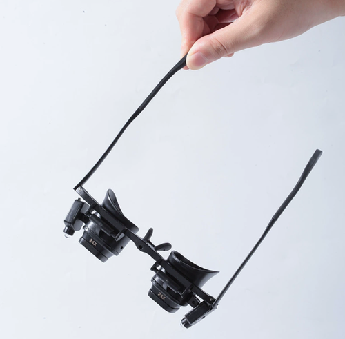 High-Magnification 24x Head-Mounted Magnifying Glasses with LED Light – Portable Magnifier for Watch Repair, Mobile Phone & Electronic Component Soldering