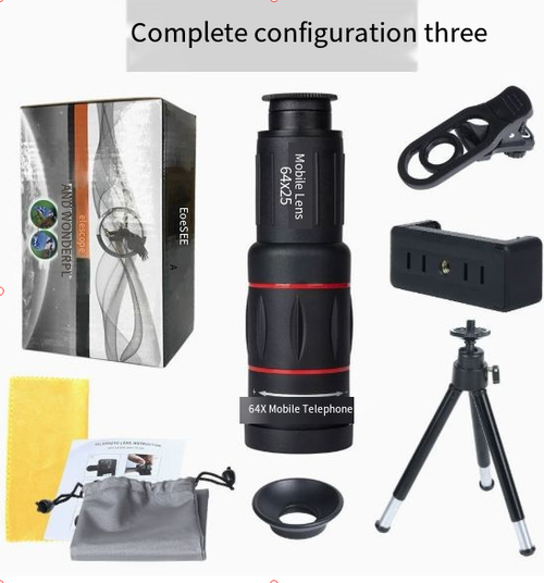 28x Mobile Monocular Telescope — HD Telephoto Photography Auxiliary Lens for Smartphones | High-Magnification Concert Shooting Tool | Universal Camera Attachment