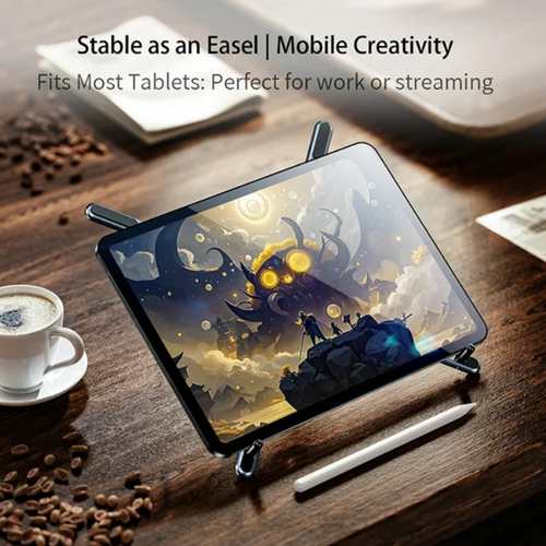 Foldable Aluminum Alloy, 3-in-1 Laptop.Tablet.iPhone Holder, Supports Handheld or Desktop Mode, Portable Travel Design,Powerful Magnetic Suction