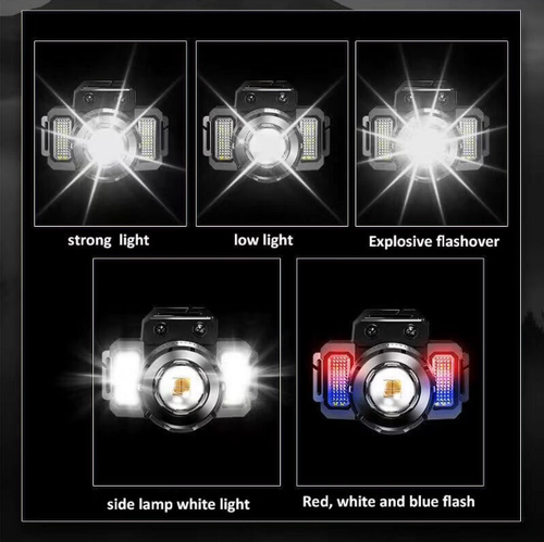 Rechargeable Headlamp 1500mah Super Bright Torch Light T51 Induction LED Headlight Waterproof Camping Mobile Power Bank Flashing