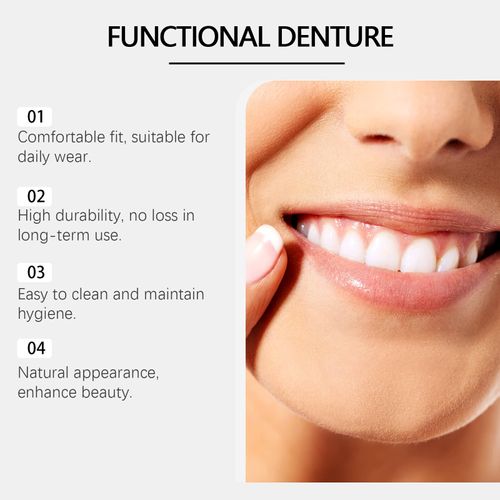 Advanced Customized Full Denture Set, Silicone Reline Denture Set, Soft and Comfortable, Denture Silicone Reline Kit for Men & Women