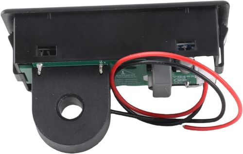 Digital Voltmeter with LED Red and Green Display - 2-in-1 AC Voltage and Amp Meter for 60-500V AC, 0-50A Panel Meter for Voltage and Current Testing