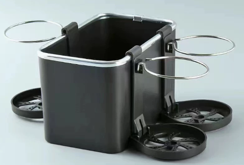 Car Armrest Storage Box Water Cup Holder, TikTok Car Seat Organizer Tissue Storage with Cup Holder, Multifunctional Car Organizers for Water Cup, Coffee, Drink, Paper Towels Cellphones