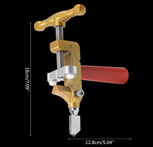 2 in 1 Portable Tile Cutter - Manual Cutting Tool Kit for Glass, Porcelain, Marble and Ceramic