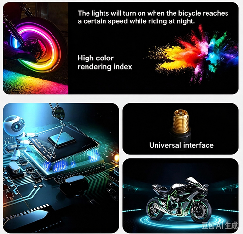 LED Valve Caps Decorative Accessories Waterproof with Sensor