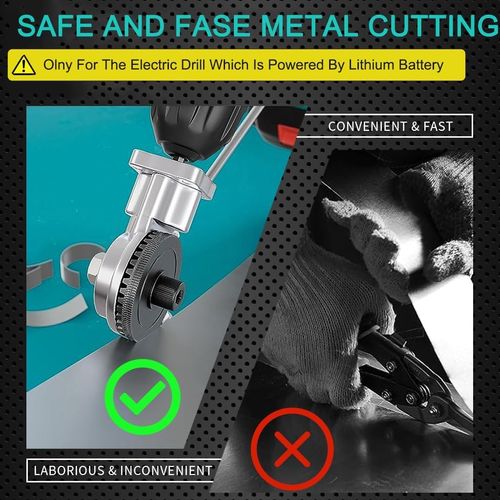 Cutter Metal Sheet Drill Attachment for Metal Cutting Electric Drill Shears Attachment Cutter Nibbler (No Electric Drill)