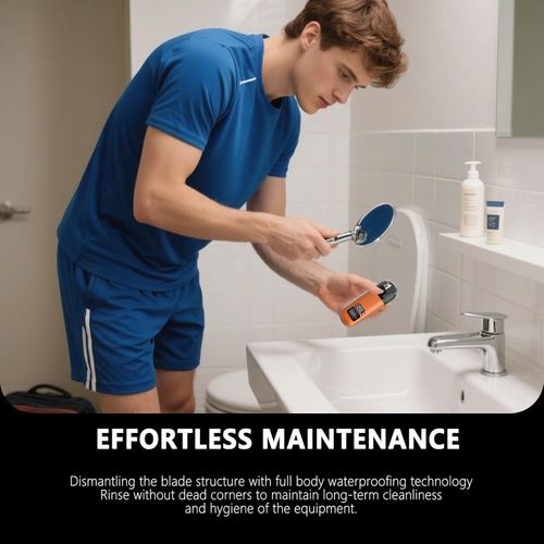 Nose Hair Trimmer – Cordless Electric Trimmer for Nose and Ears | Rechargeable with Digital Display and Waterproof Accessory Kit