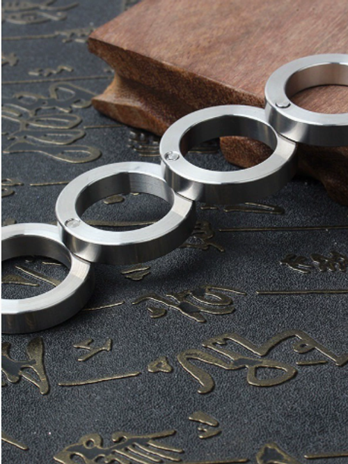 Portable Black Stainless Steel Self-Defense Ring  Thumb Ring