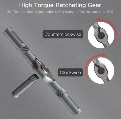 24-in-1 Magnetic Screwdriver Set with Detachable T-Ratchet Handle, Precision Multi-Tool Kit for Home, Office, Garage Repairs