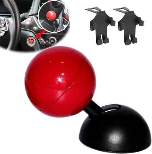 Car One-Button Start Lever, Car Push To Start Button Rocker, 2025 New Car One Button Start Lever, One-Touch Start Button Starter Cover Decorative Accessories (Red)