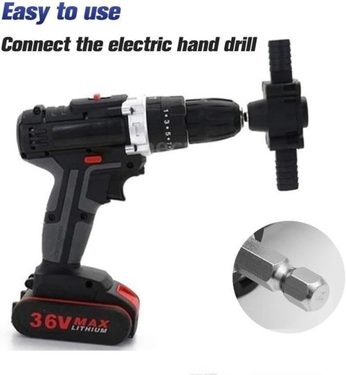 Mini Power Small Pump Portable Hand Electric Drill Pump Converter to Diesel Oil Fluid Water Pump Portable Mini Self-Priming Liquid Transfer Pump Tool (Voltage : 1 Set)