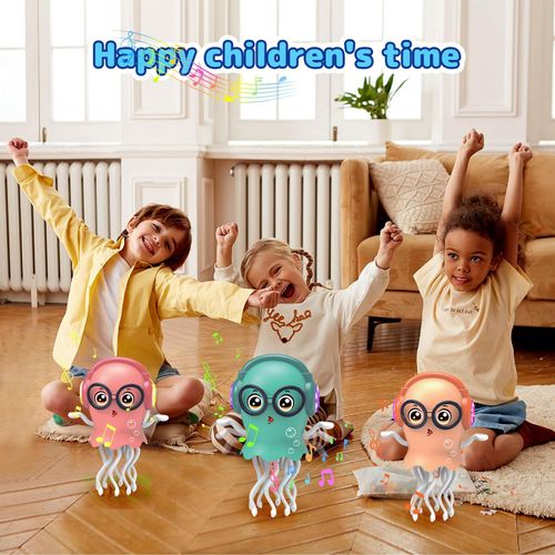 Dancing Jellydancer Baby Toy, Crawling Infant Tummy Time Toy, Magic Dancing Music Crawling Toys for 3 4 5 6 7 8 Year Old Kids Boy Girl Birthday Gifts, Interactive Relax Fidget Easter Gifts