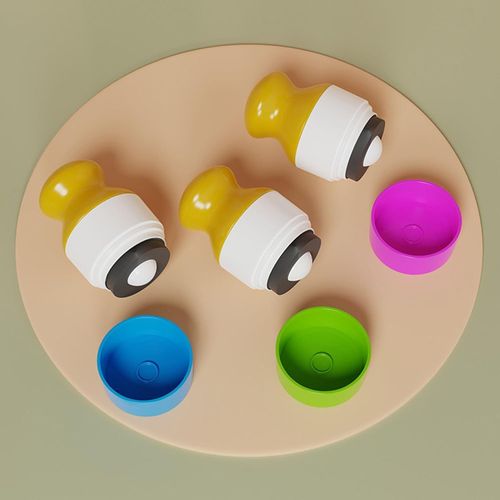 Portable Applicator for Sunscreen and Lotion - Refillable Sponge Roller Applicator - Multi-Purpose Travel Dispenser for Kids, Adults, and Families - 100ml Capacity for Travel-Sized Bottles (Blue)