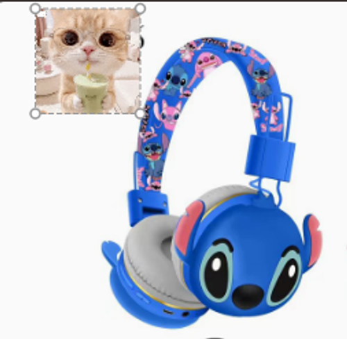 AH-906 Series Over-Ear Bluetooth Headphones for Kids - Cute Cartoon Design and Foldable