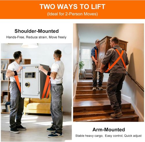 Shoulder Dolly Moving Straps,2-Person Lifting and Moving System for Lifting
