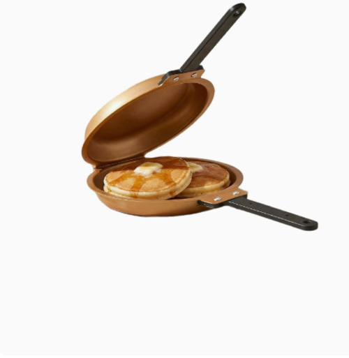 Double Sided Pan, Non-Stick Coating Flip Frying Pan for Home Kitchen, Hotel and Restaurant, Pancake Maker, Omelette Maker, Featuring Gas Or Electric Stove Cooking